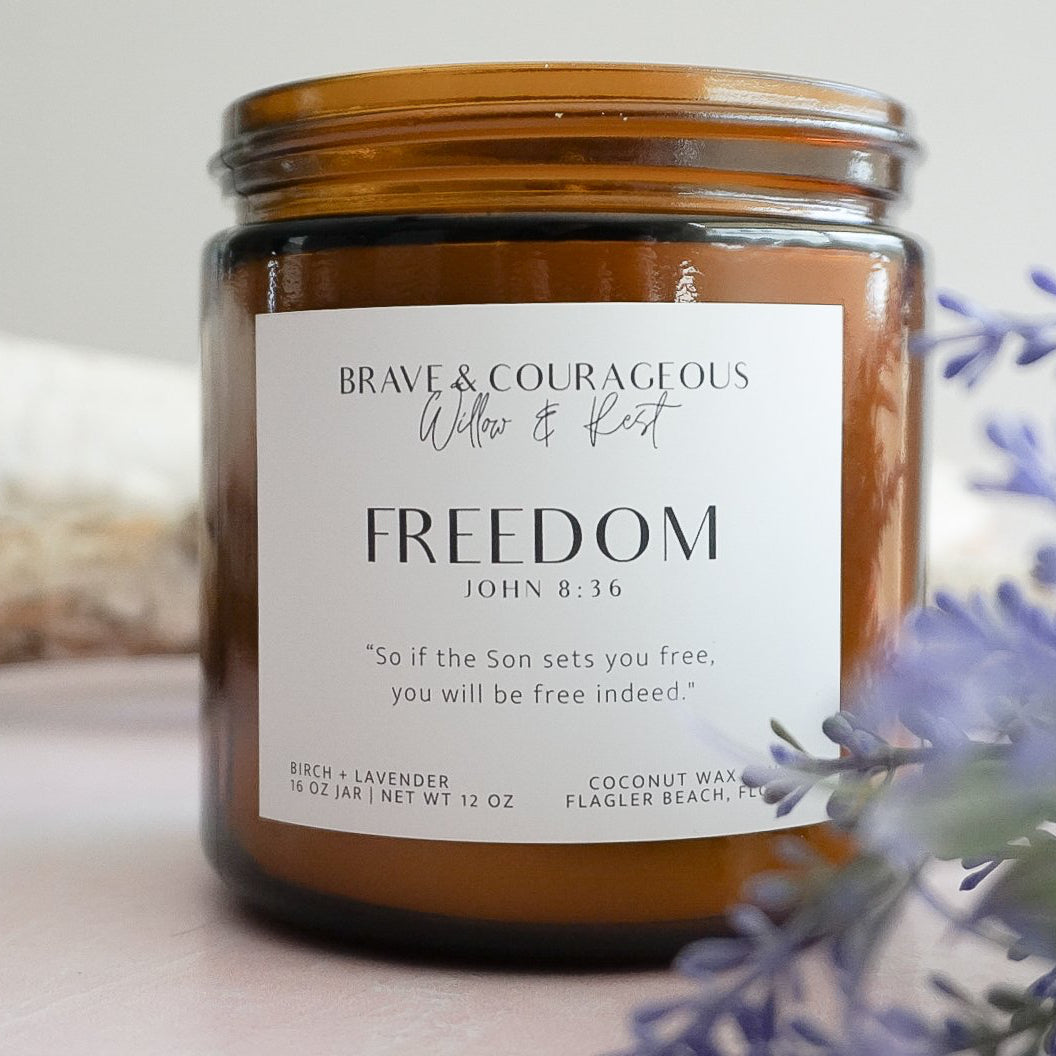 "Freedom" Birch + Lavender Candle