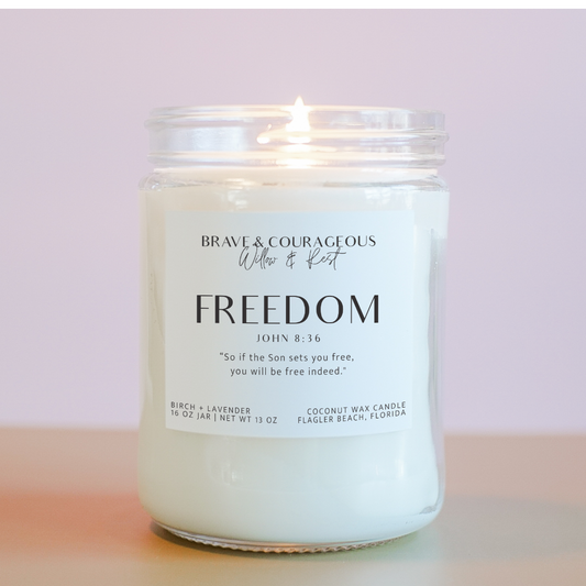 "Freedom" Birch + Lavender Candle