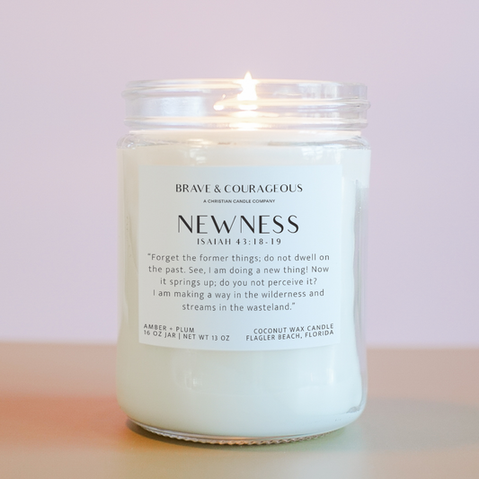 "Newness" Amber + Plum Candle