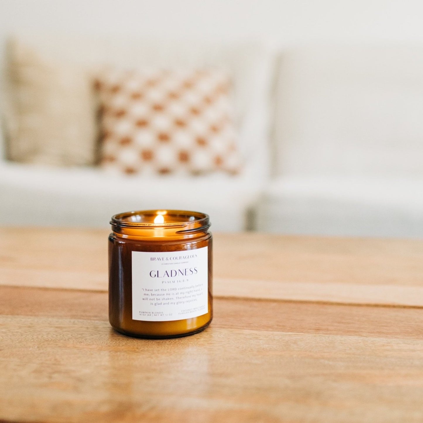 "Gladness" Pumpkin Blondie Candle