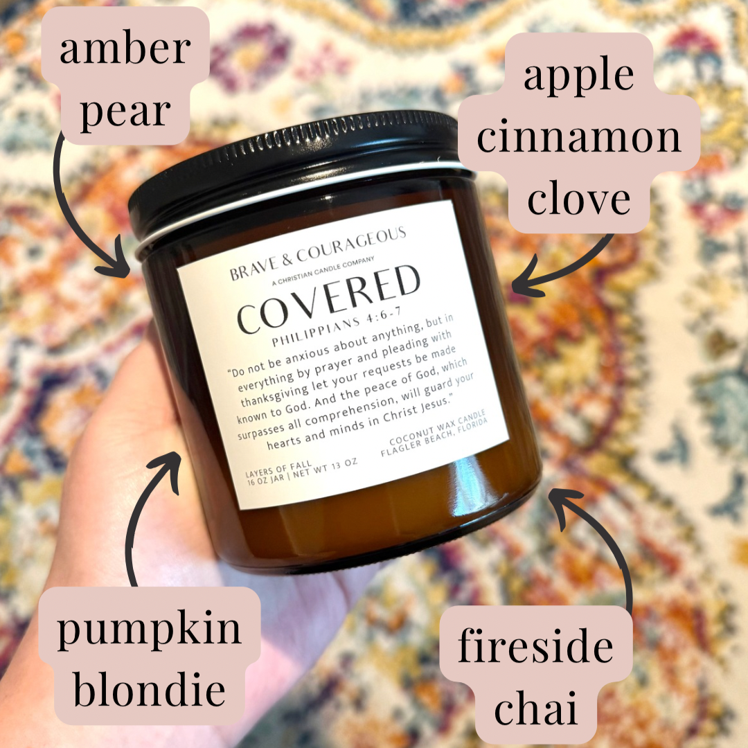 "Covered" Layers of Fall 4-Layer Candle