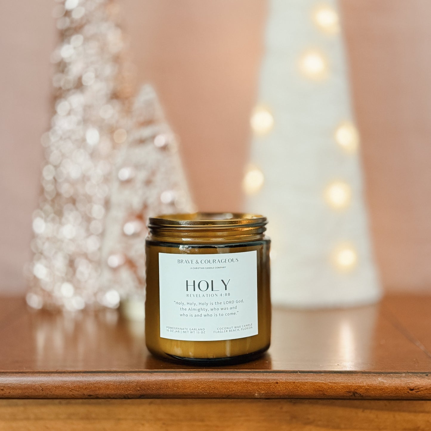 "Holy" Pomegranate Garland Candle