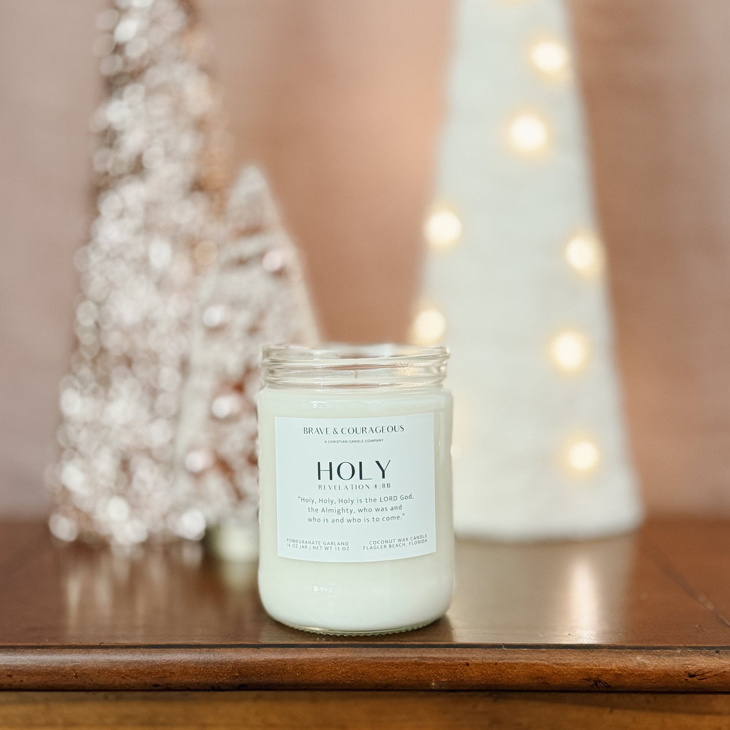 "Holy" Pomegranate Garland Candle