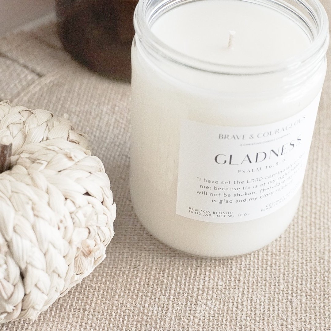 "Gladness" Pumpkin Blondie Candle