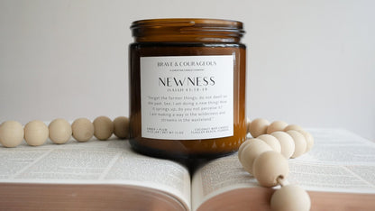 "Newness" Amber + Plum Candle