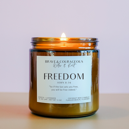 "Freedom" Birch + Lavender Candle