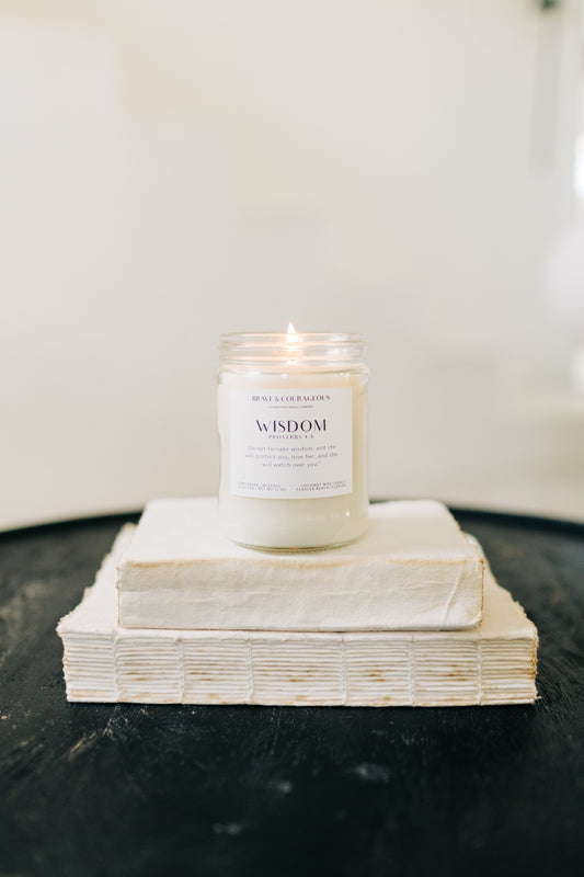 "Wisdom" Pink Sugar Crystals Candle