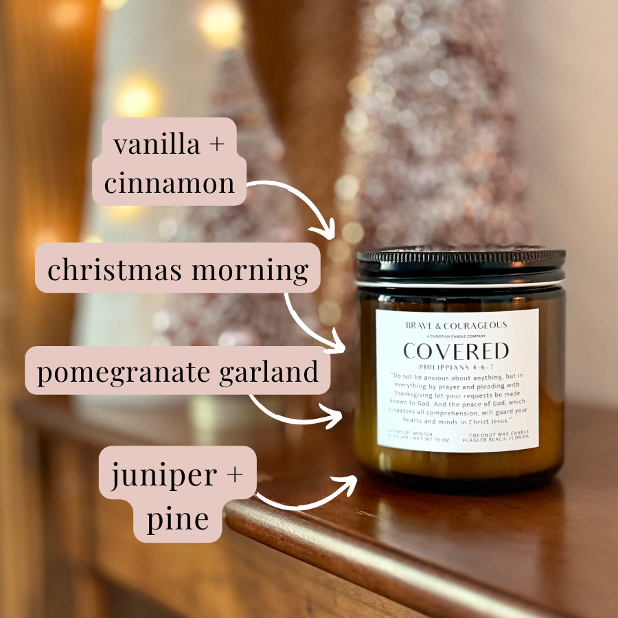 "Covered" Layers of Winter 4-Layer Candle