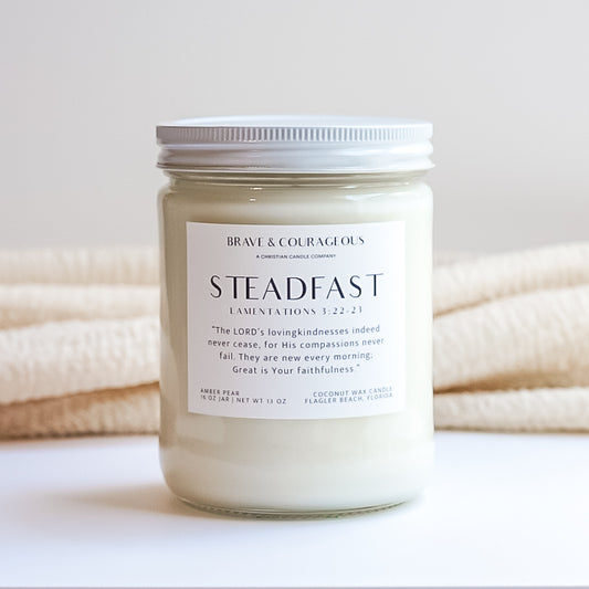"Steadfast" Amber Pear Candle