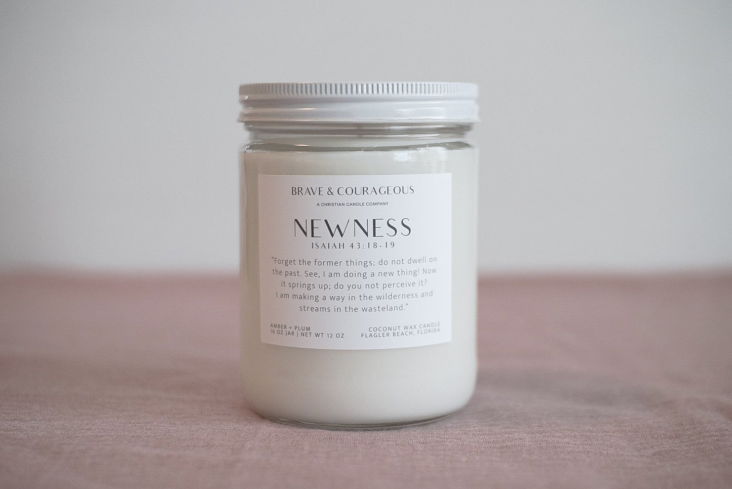 "Newness" Amber + Plum Candle