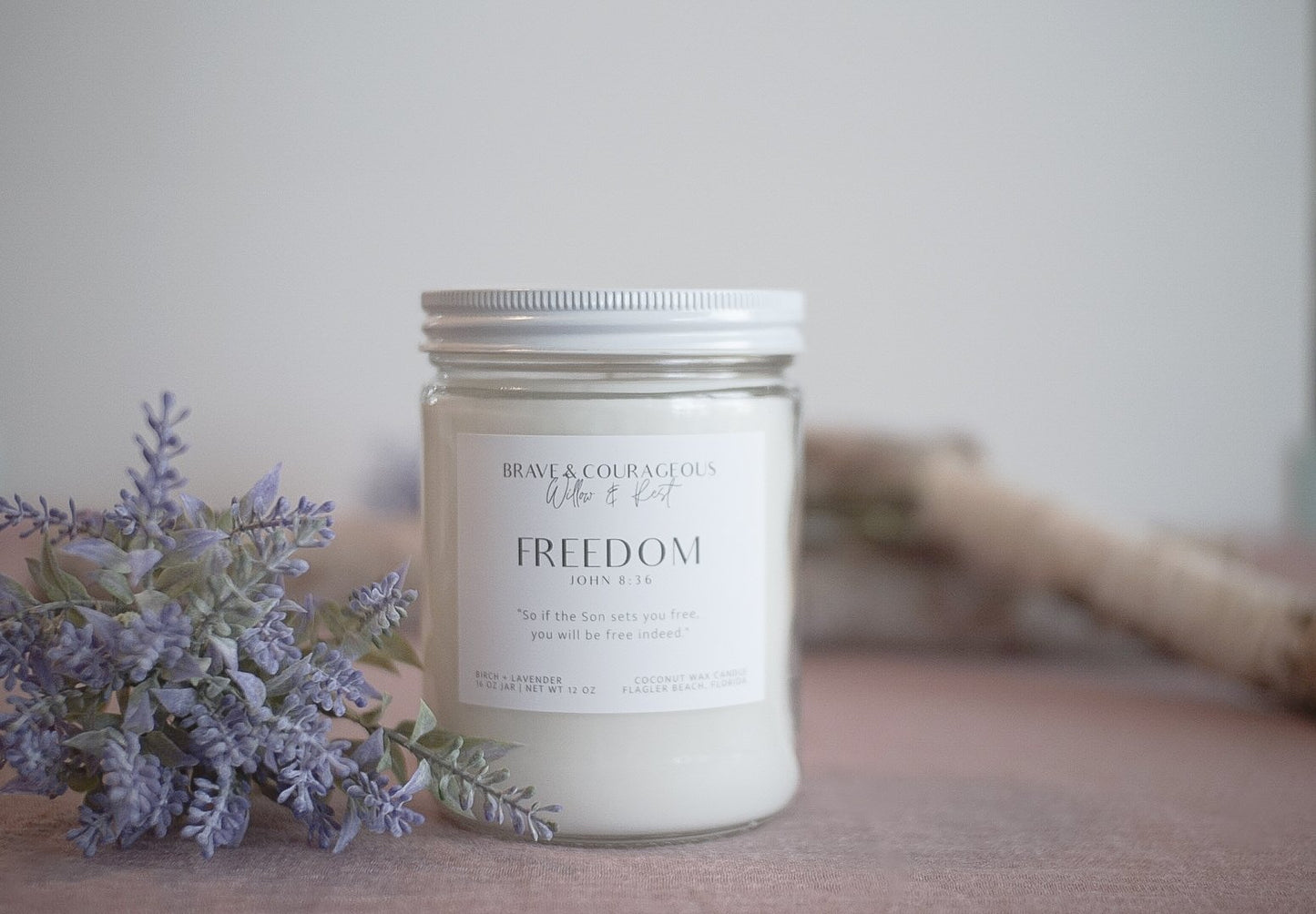 "Freedom" Birch + Lavender Candle