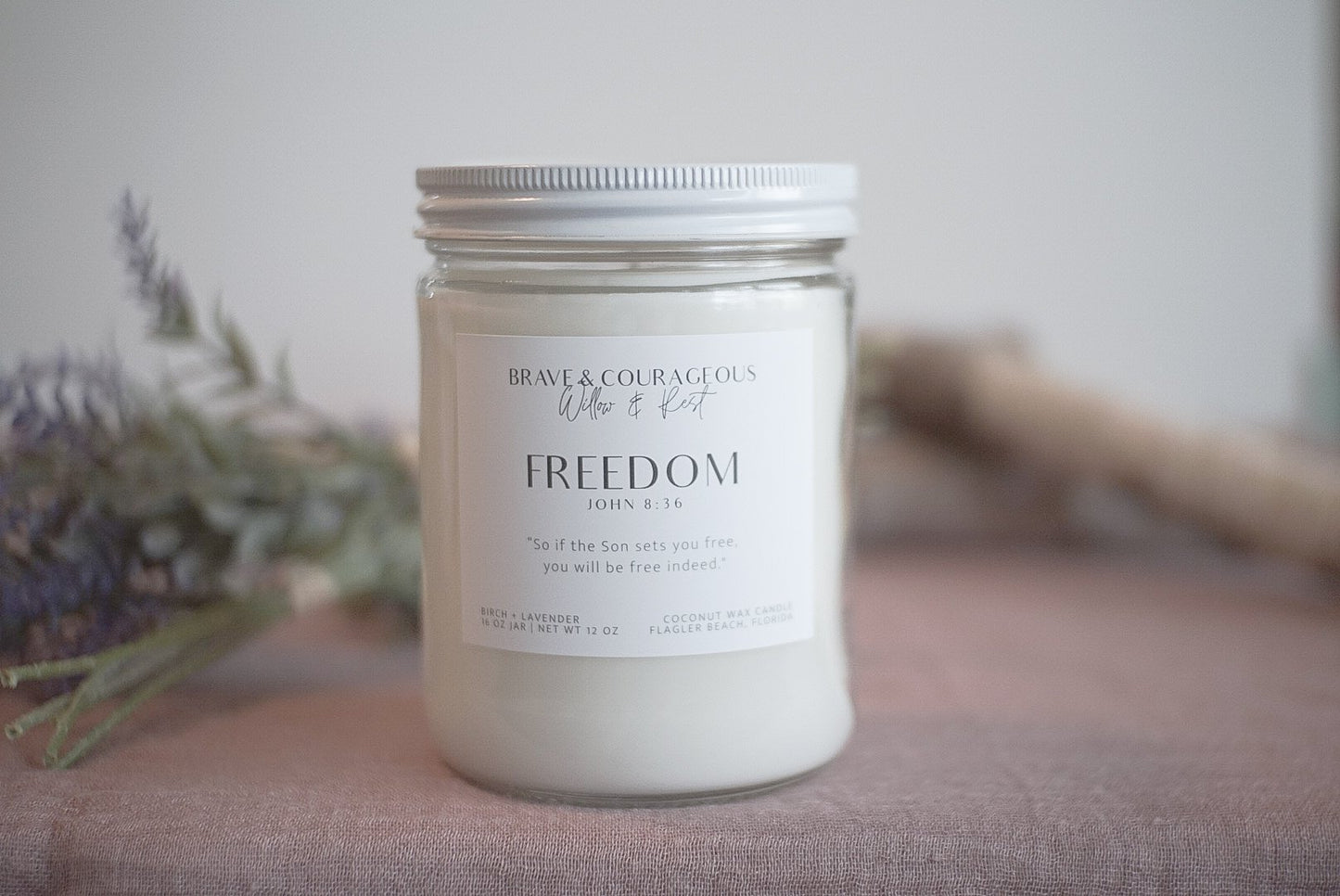 "Freedom" Birch + Lavender Candle