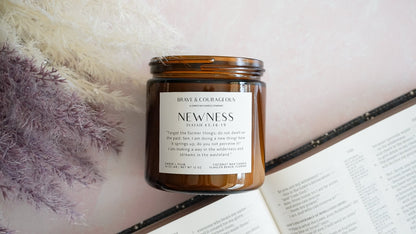 "Newness" Amber + Plum Candle