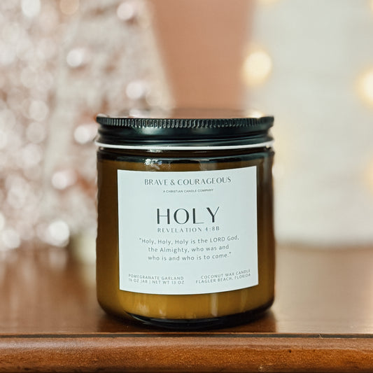 "Holy" Pomegranate Garland Candle