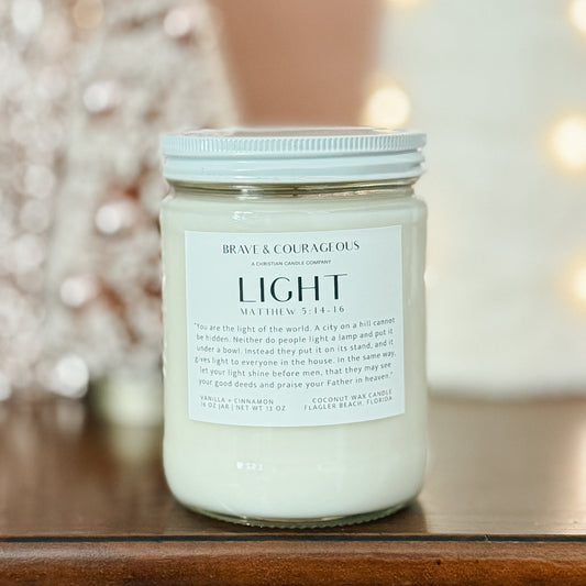 "Light" Vanilla + Cinnamon Candle