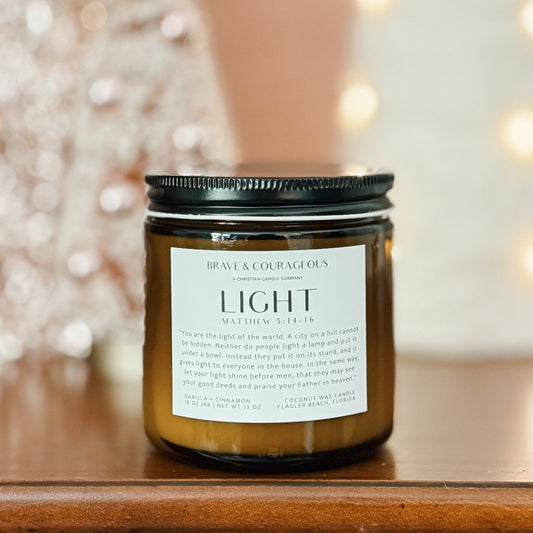 "Light" Vanilla + Cinnamon Candle