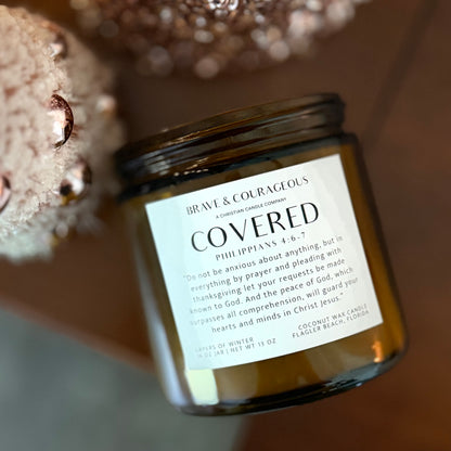 "Covered" Layers of Winter 4-Layer Candle