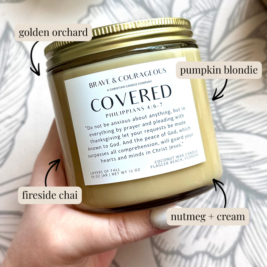 "Covered" Layers of Fall 4-Layer Candle