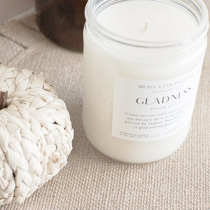 "Gladness" Pumpkin Blondie Candle